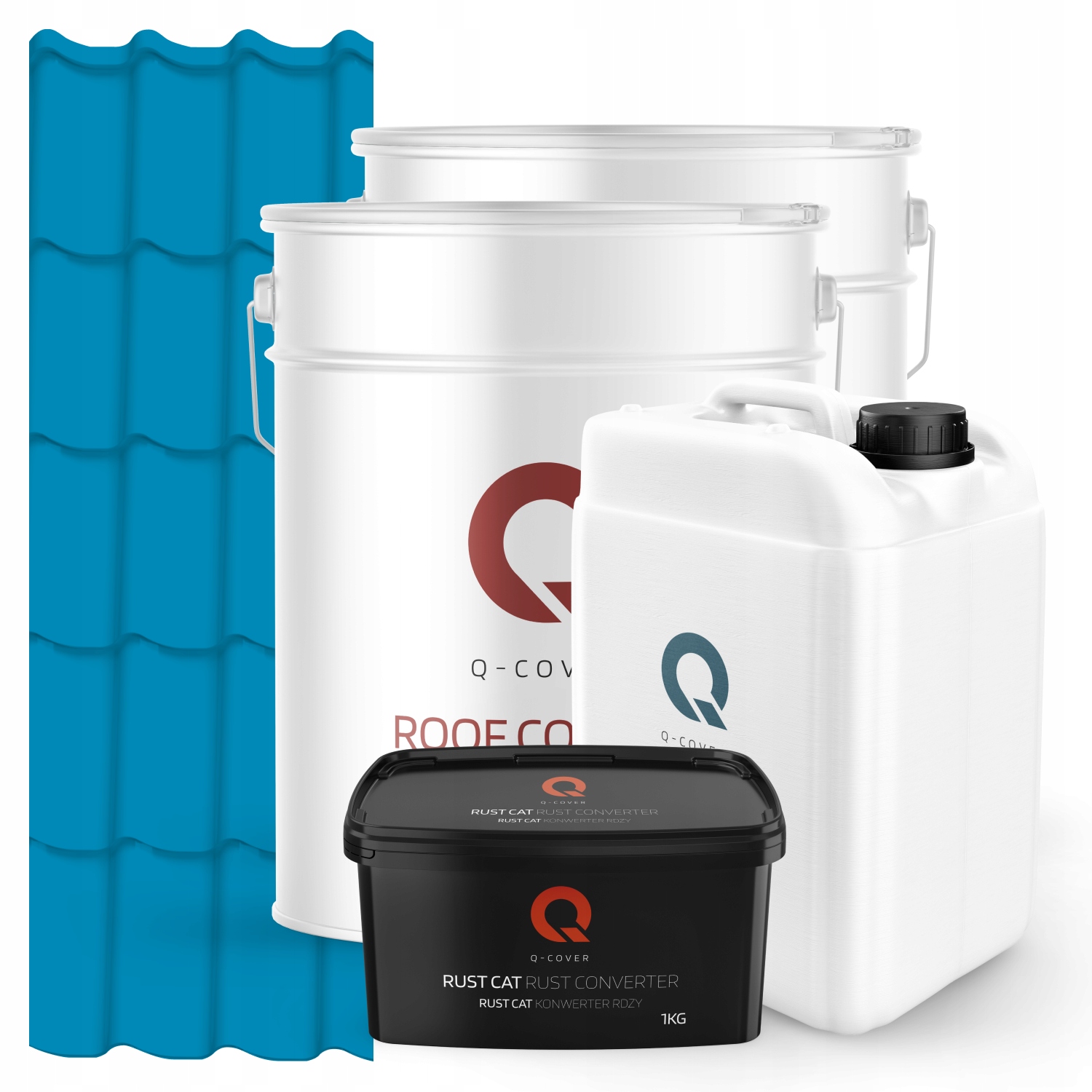 Farba Na Kovovú Strechu Set Modrá Svetlá Ral 5012 74 m2 Satén