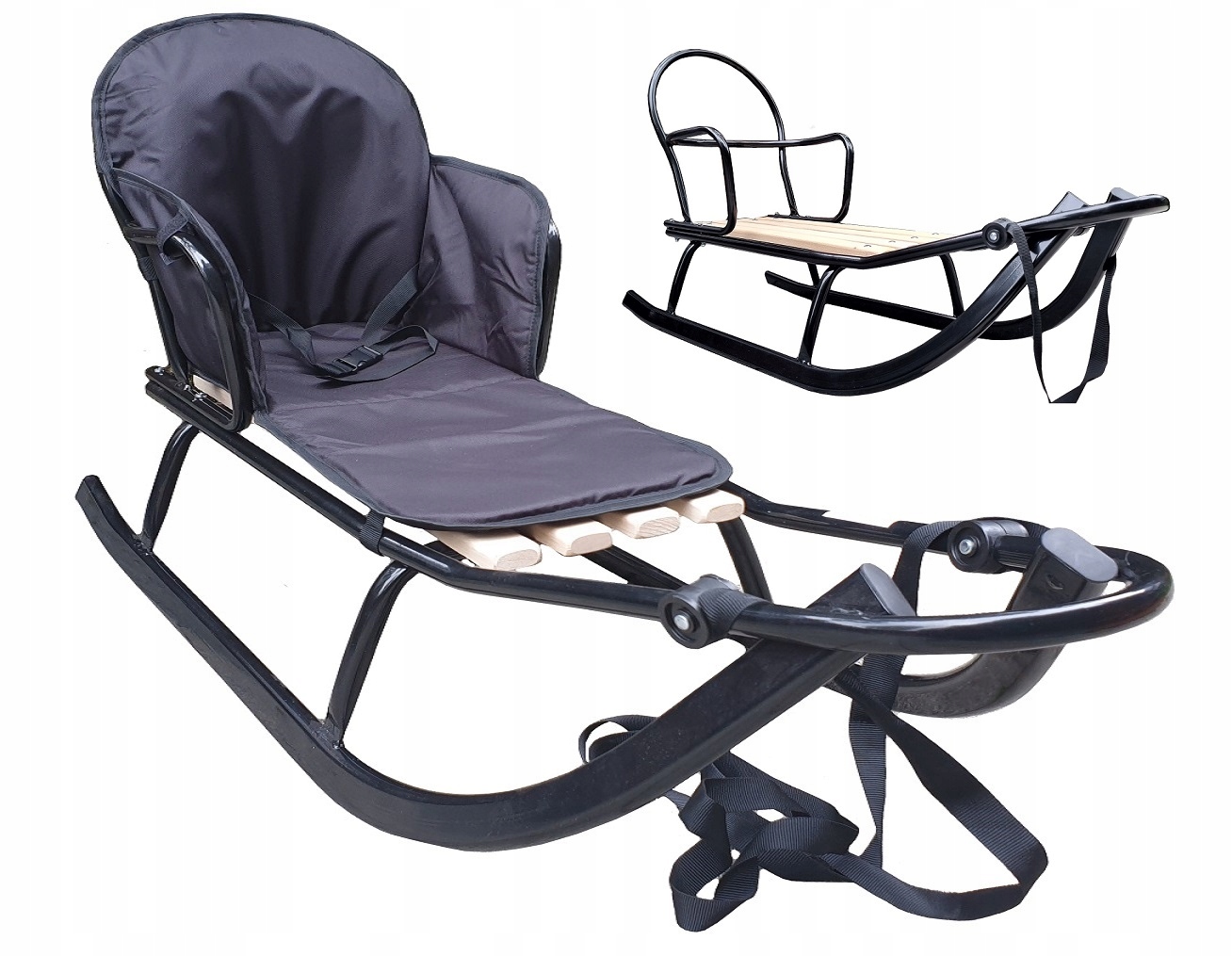 Grube Sanki Aston Sport Oparcie Materac do 150kg (długość aż 114 cm)