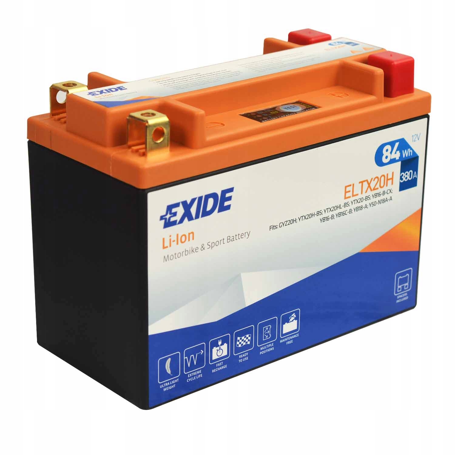 EXIDE LI-ION ELTX20H 12V 380A 84WH L+