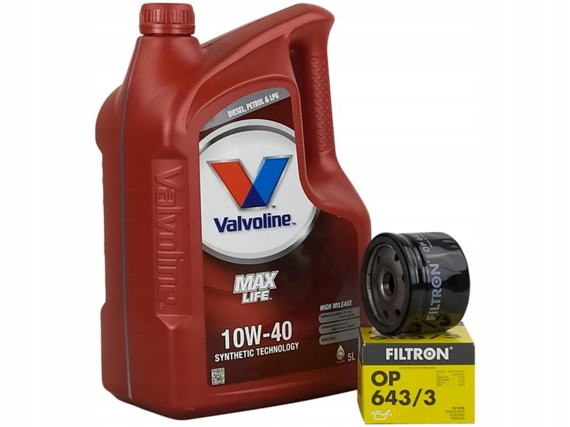 

Valvoline Maxlife 10W40 5L+FILTR Oleju OP643/3