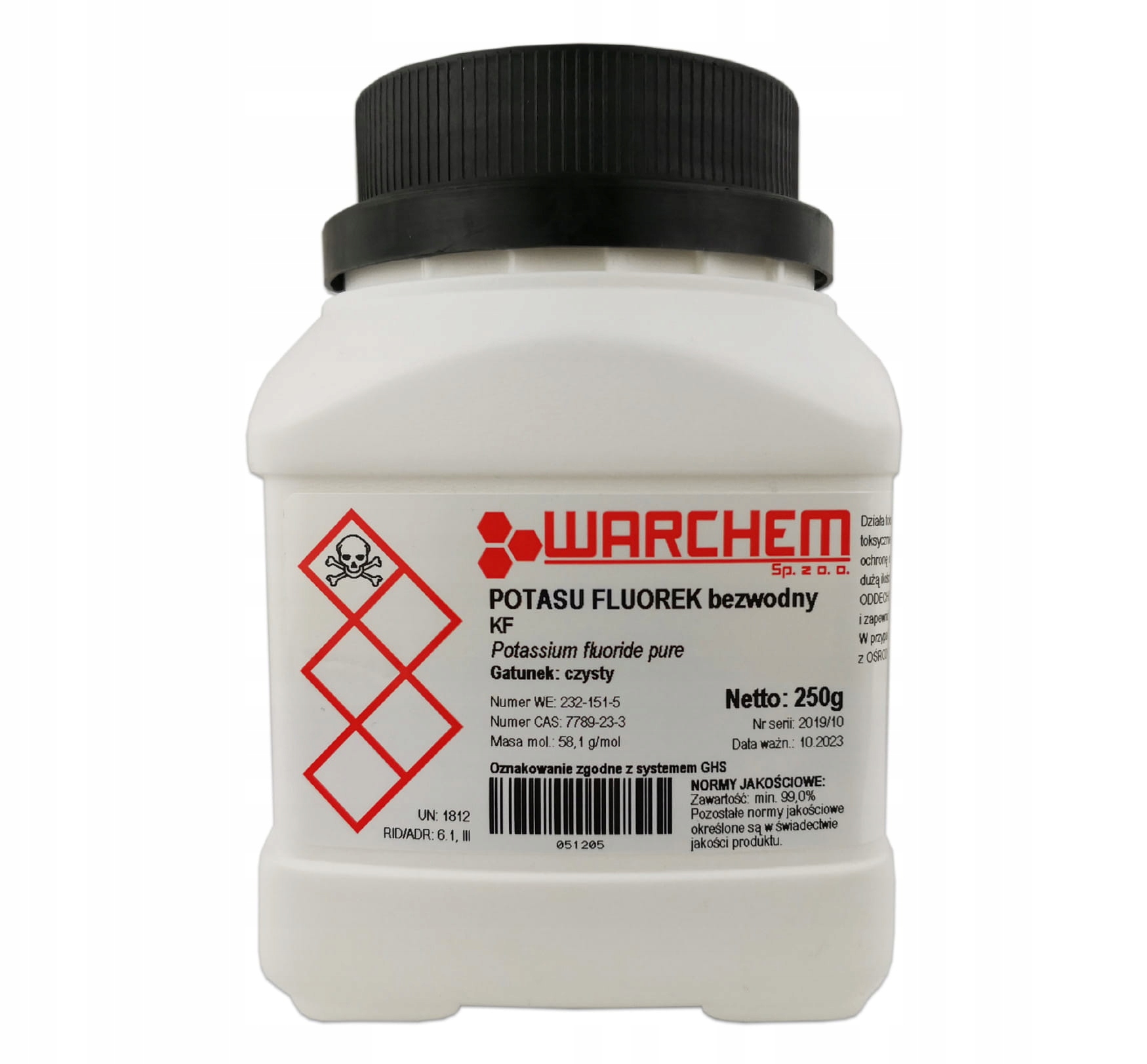 

Fluorek Potasu bezwodny czysty 250g