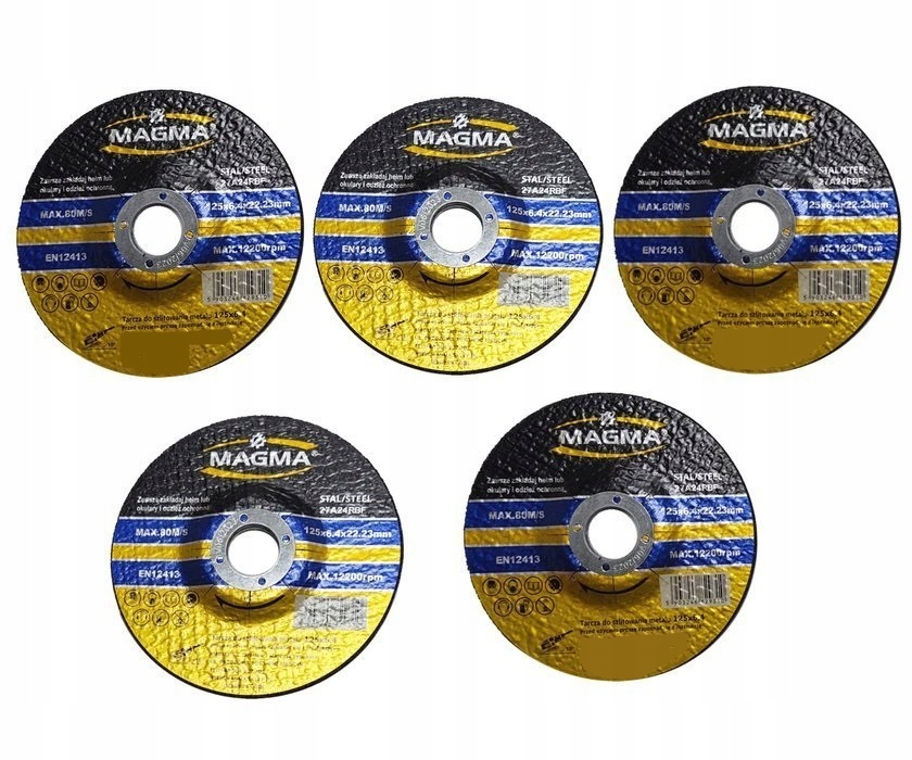 Tarcza szlifowania metalu stali 125x6,4mm 125mm EAN (GTIN) 5903246829310