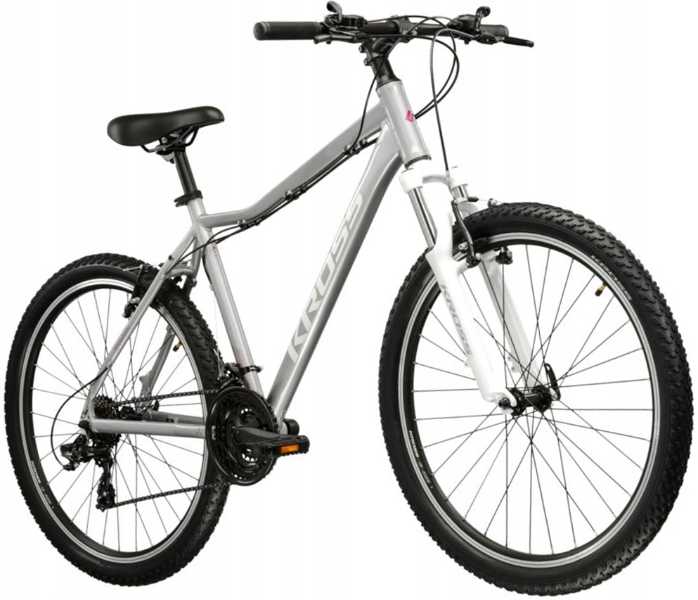 Rower Górski Mtb Kross Lea 1.0 Koła 26 Rama XS15 wzrost 147–157 cm Srebrny
