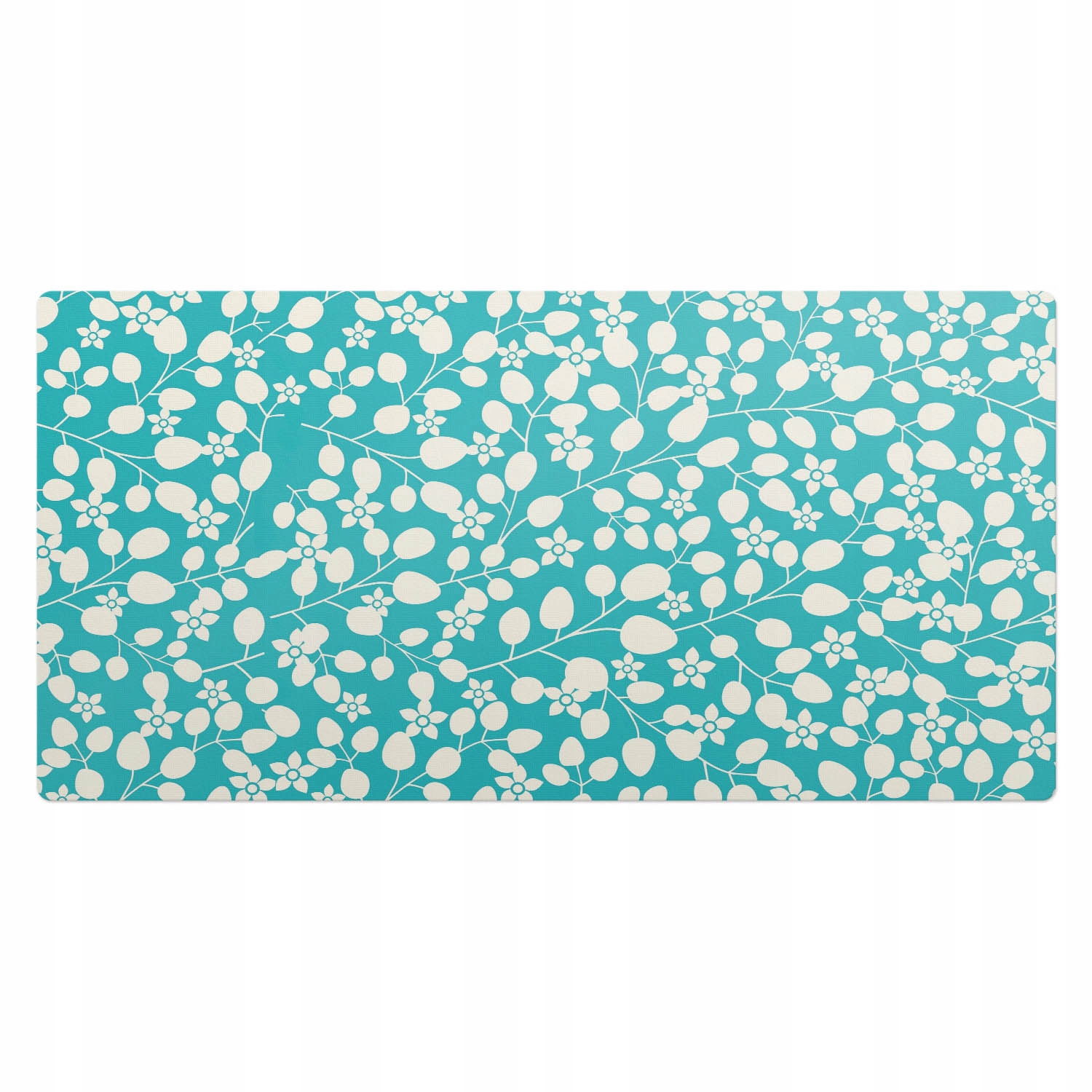 Vinylová podložka na stůl s listovým vzorem, květinový vzor 100 x 50 cm