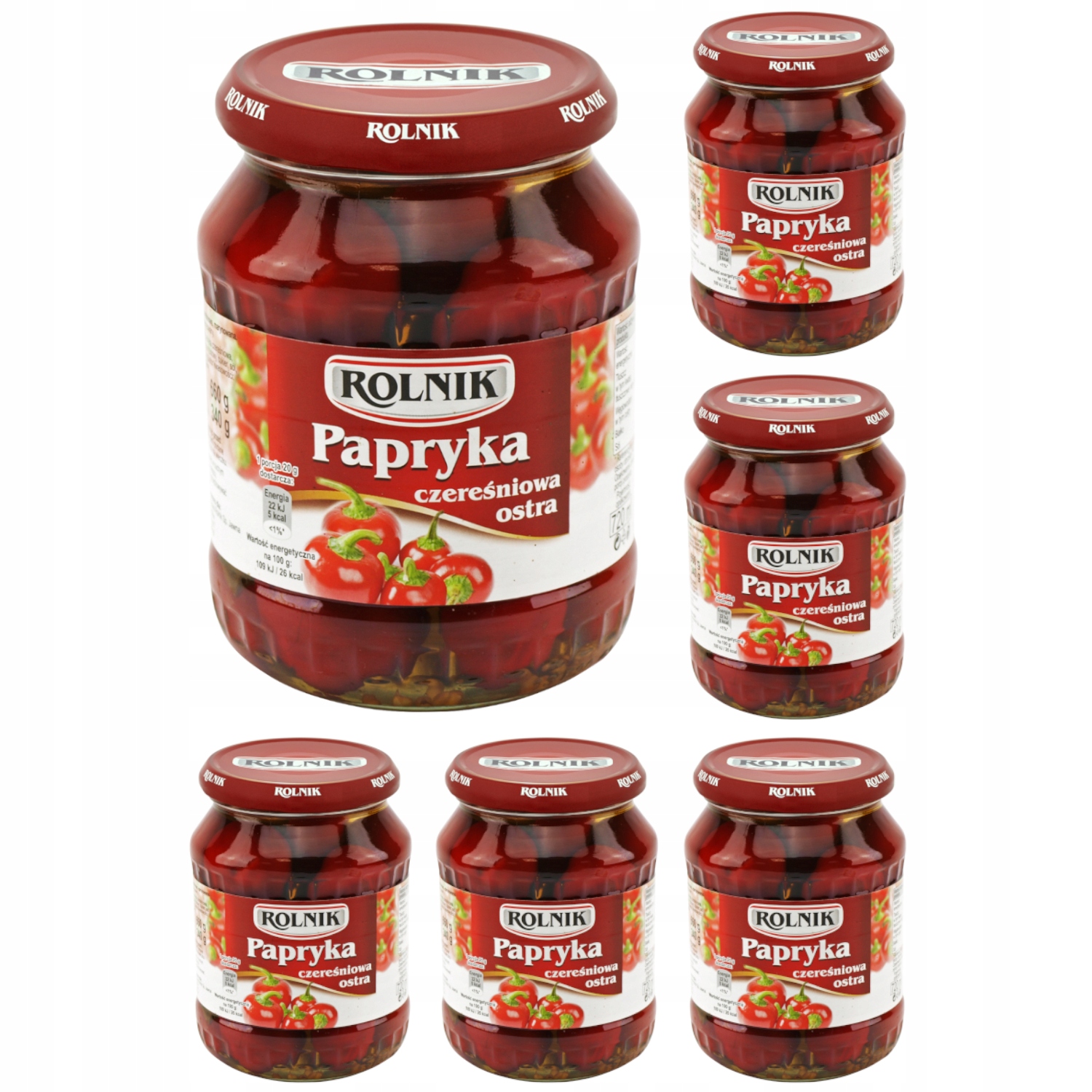Rolnik Papryka czereśniowa marynowana 6 x 720 ml
