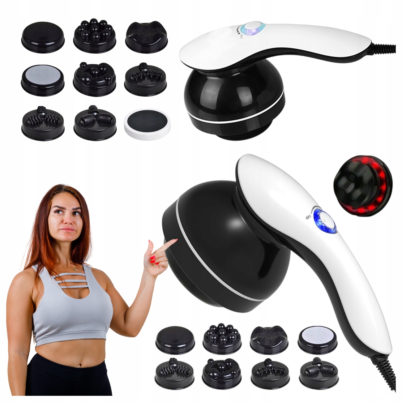 Masażer Wyszczuplający Do Ciała I Cellulitu Ujędrniający 9W1 Body Nakładki