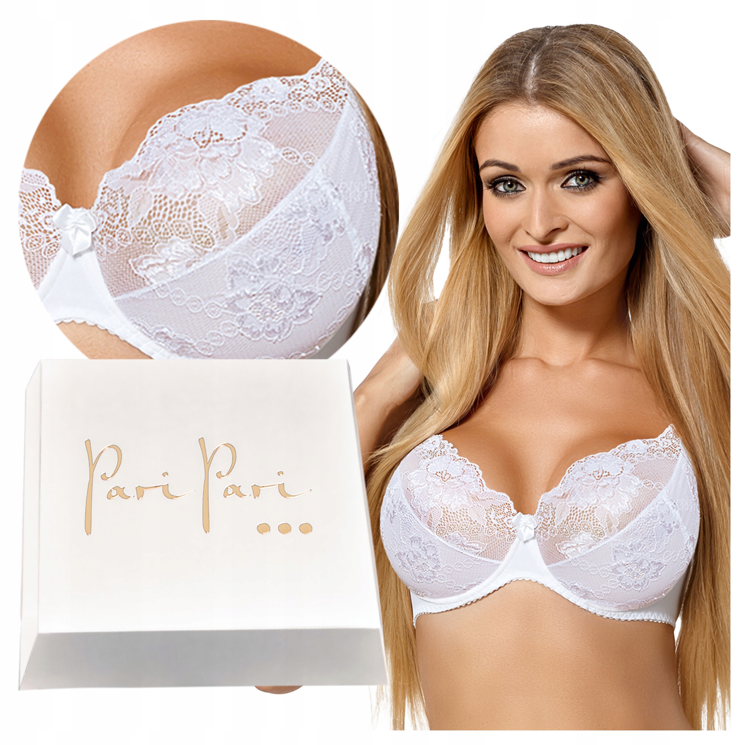 Měkká podprsenka typu Soft s kosticemi Polský Cleo II Bílá 85C