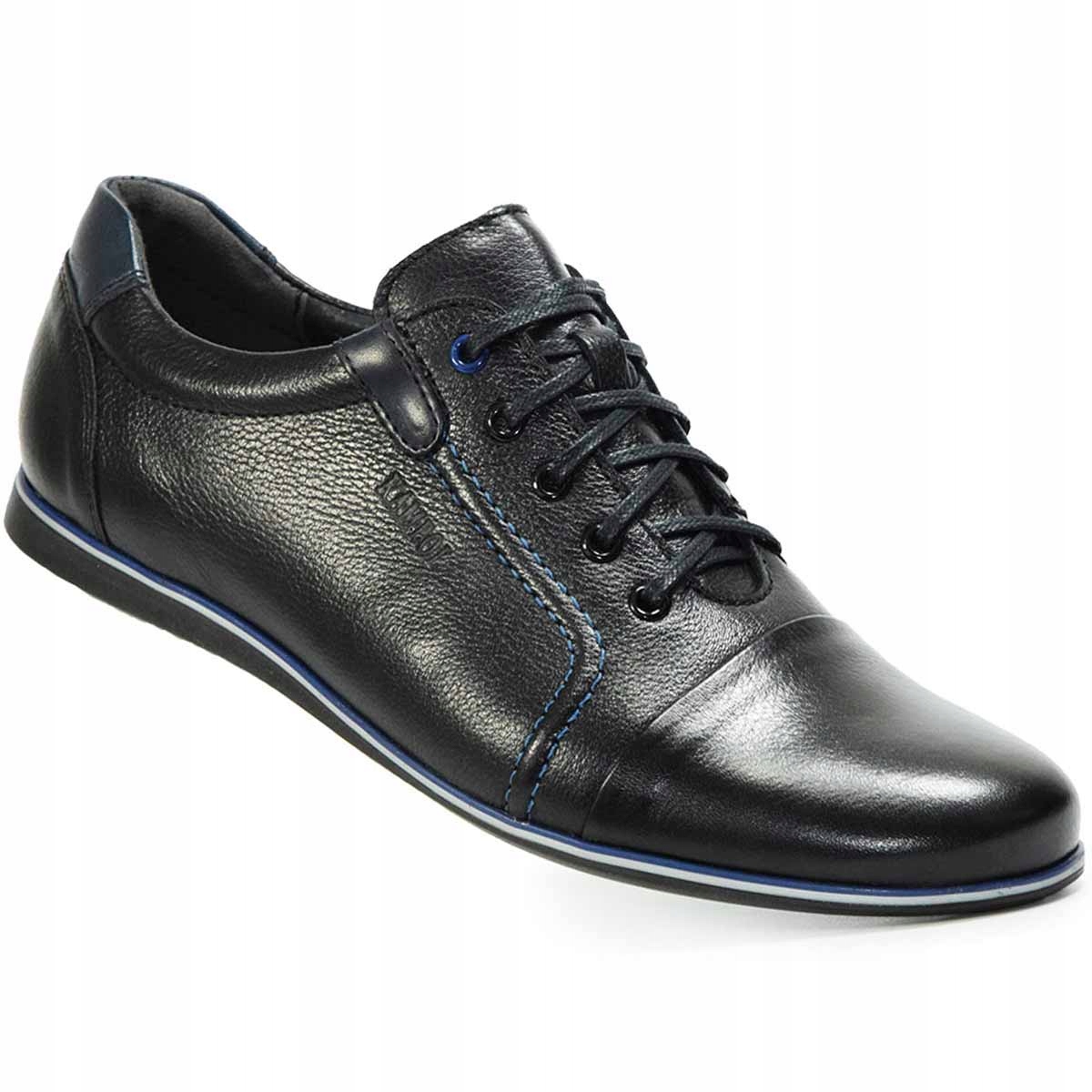 

Buty męskie skórzane casual skóra czarne 42