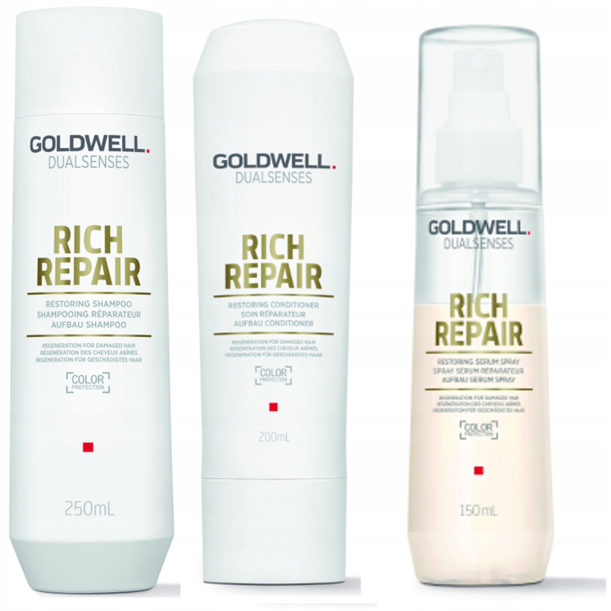 Dualsenses Rich Repair zestaw: szampon 250 ml + odżywka 200 ml + serum 150 ml