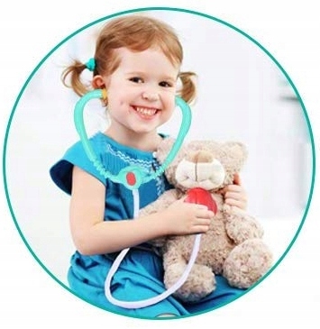 ZESTAW LEKARSKI MAŁY DOKTOR WALIZKA Światło Dźwięk + 80 naklejek GRATIS Materiał plastik