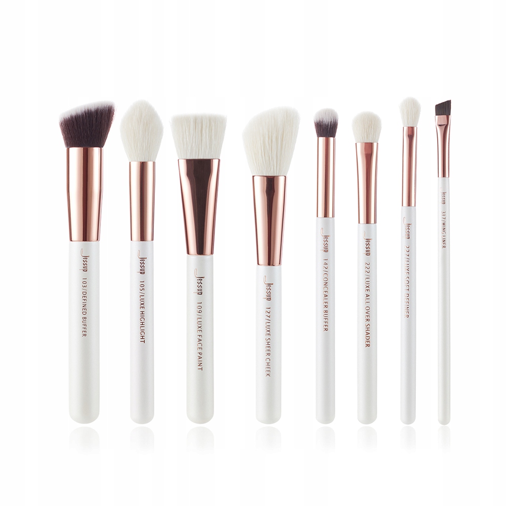 T219 White/rose Gold Zestaw 8 Pędzli