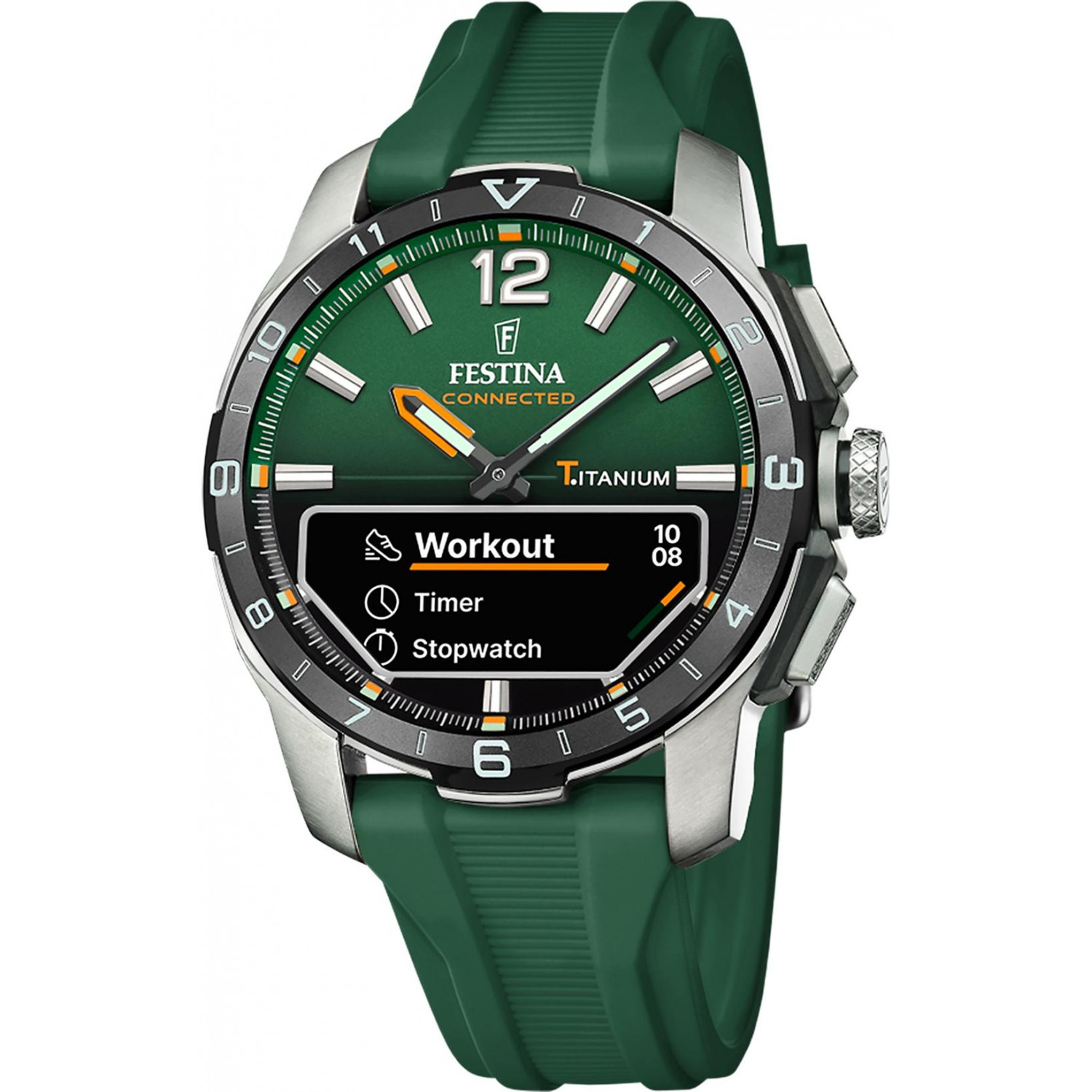 Chytré Hodinky Pánské Festina F23000-2 zelený pásek