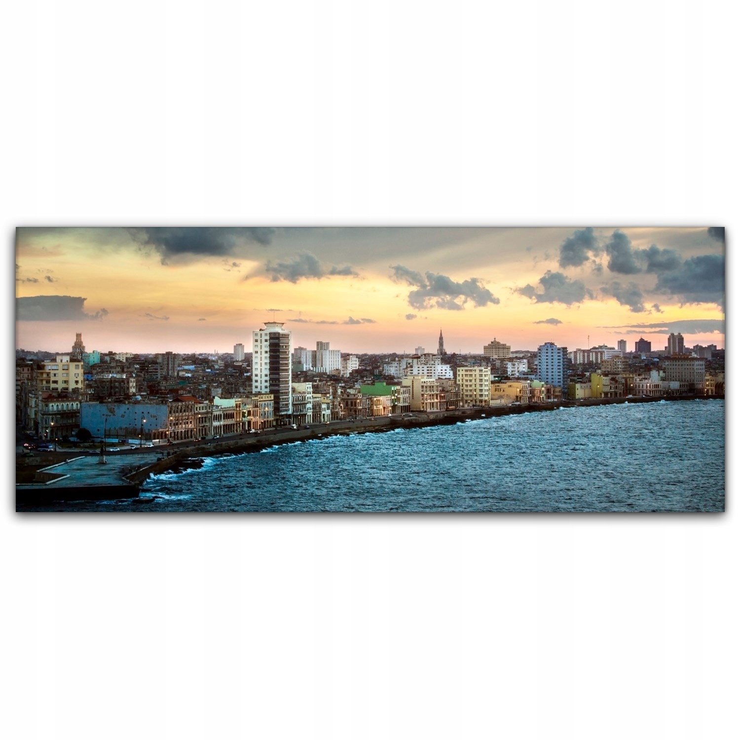 

Canvas na ramie ścienny 125x50 Hawana Miasto Wyspa
