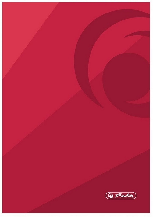 NOTATNIK HERLITZ - A4-100 KRATKA - blok biurowy - bordowa okładka