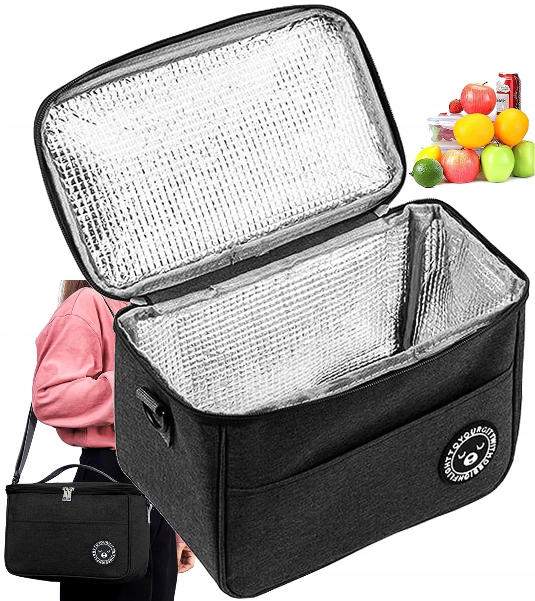 Torba izolacyjna duża LUNCH BOX termiczna na piknik jedzenie śniadanie EAN (GTIN) 5905884013489