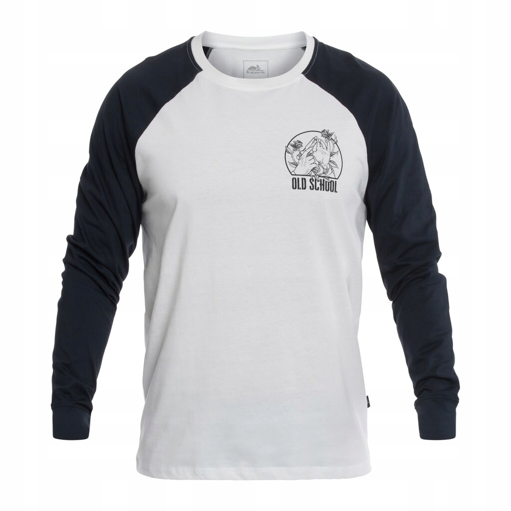 Tričko pánské bavlněné tričko Long Sleeve Helikon Old School White S