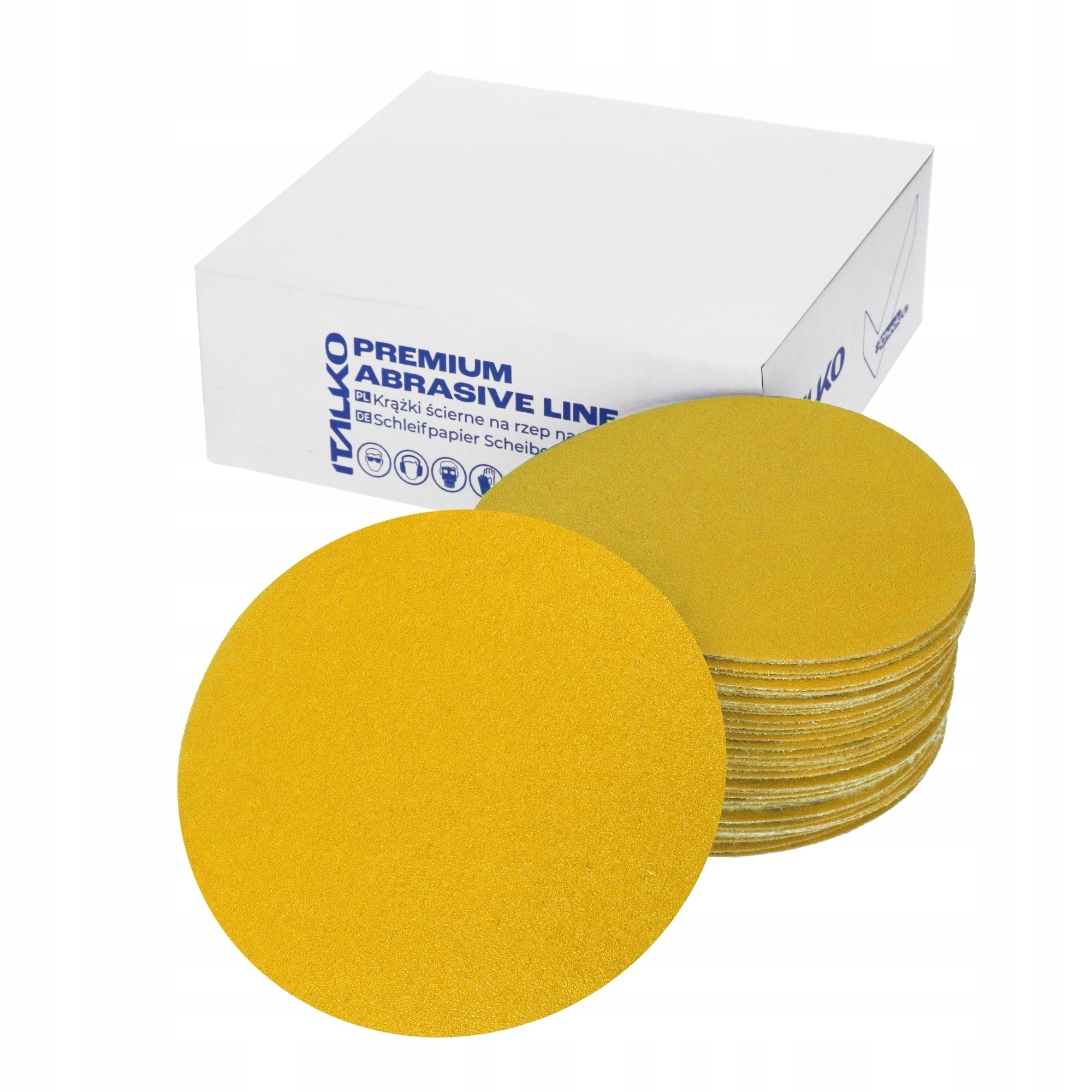 Italko Papier Ścierny Krążki Ścierne 125mm Bez Otworów P500-50szt