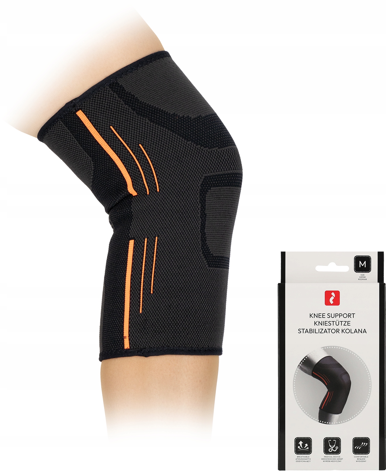Stabilizator Kolana Opaska na staw kolanowy rzepkę kolano Sportowy L