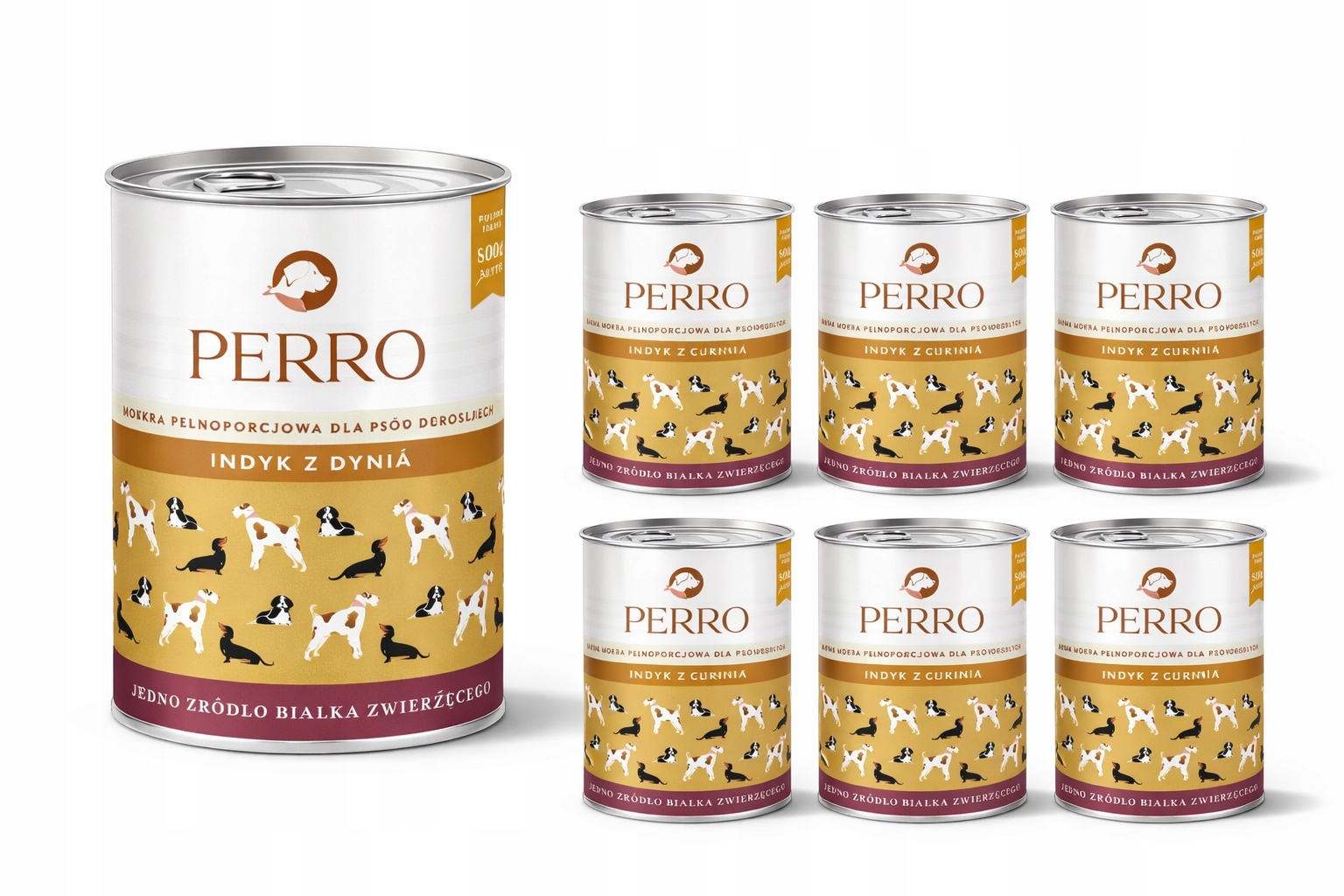 Perro Krůta s cuketou 6x400g krmivo mokrý pes monoproteinový