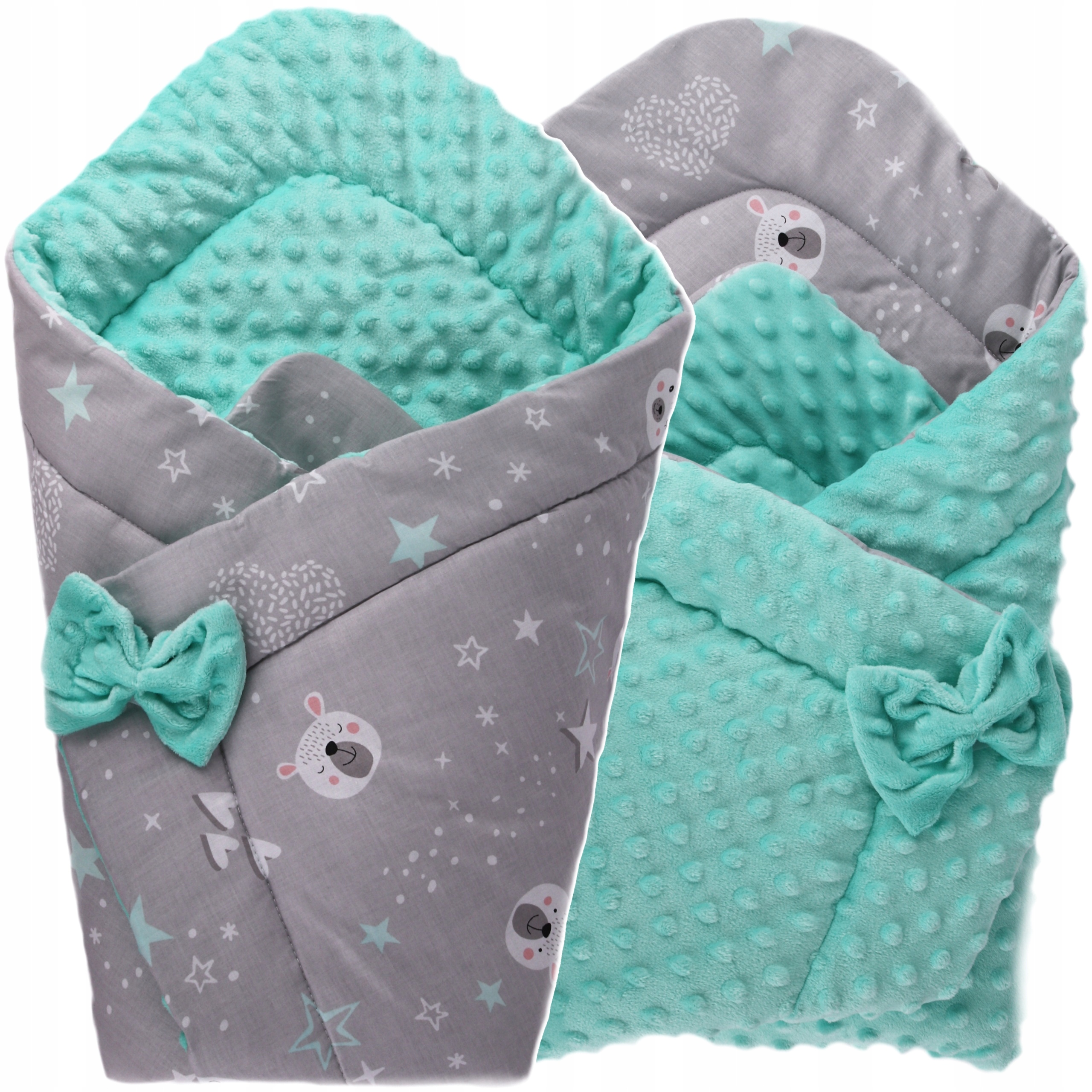 

123BABY Becik Rożek Niemowlęcy Minky Bawełna 80x80
