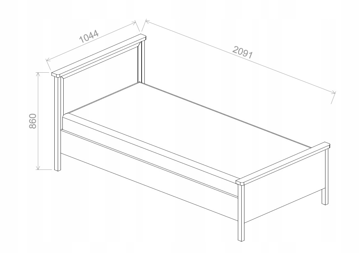 Łóżko STORY z materacem dla dziewczynki 2 Szuflady Typ łóżko pojedyncze
