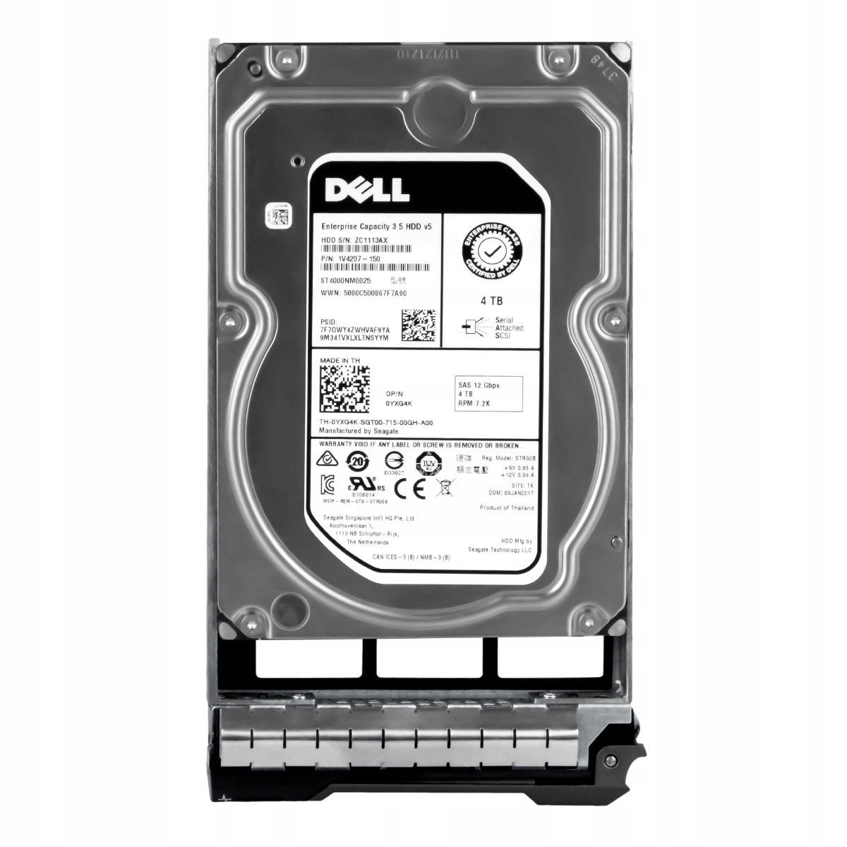 Dell 0YXG4K 4TB 7.2K 128MB SAS-3 3.5'' ST4000NM0025