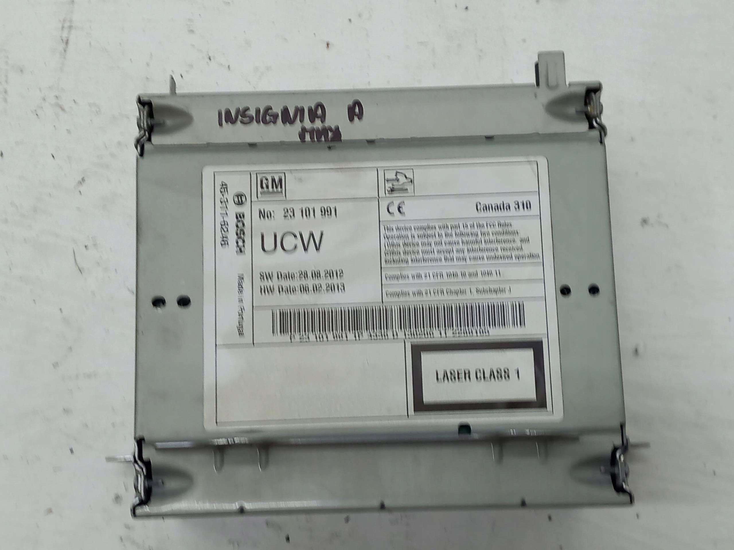 RADIO player navigation devices OPEL INSIGNIA A 23101991 08-17