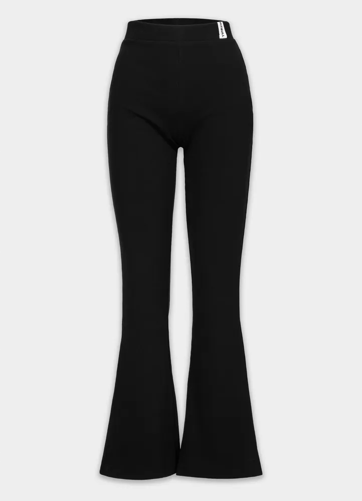 Dámské kalhoty Pitbull Flare Rib Layla z žebrovaného elastického materiálu