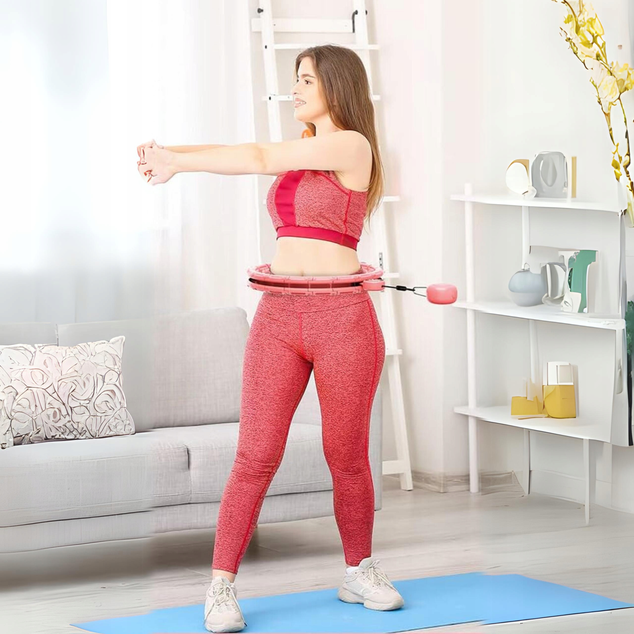 HULA HOP ODCHUDZAJĄCE Z OBCIĄŻENIEM WYPUSTKAMI Z LICZNIKIEM MODUŁOWE SMART Cechy dodatkowe składane