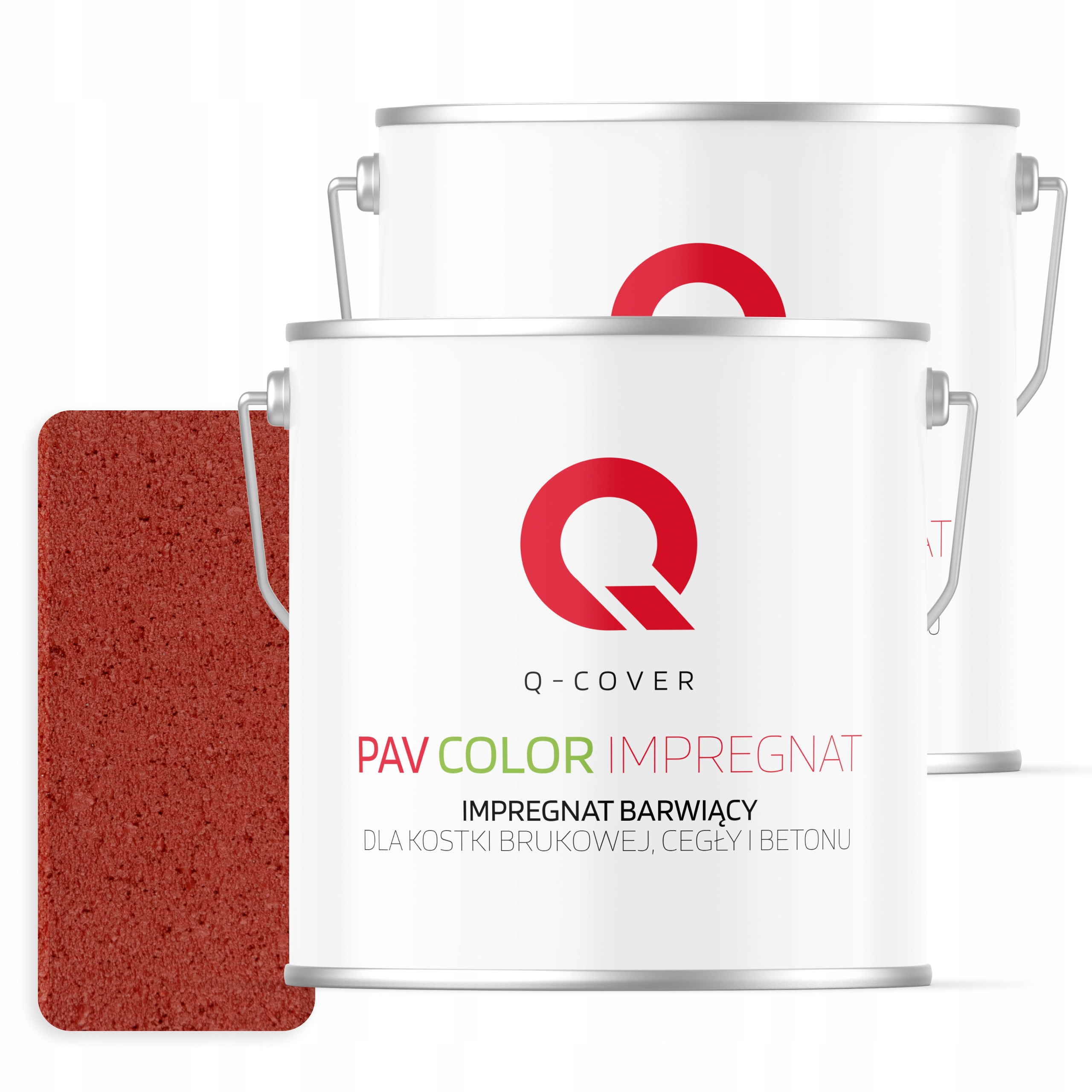 Farbiaci impregnát s kockou Bruk Mokrý Kameň 5L Farba Paradajková Červená