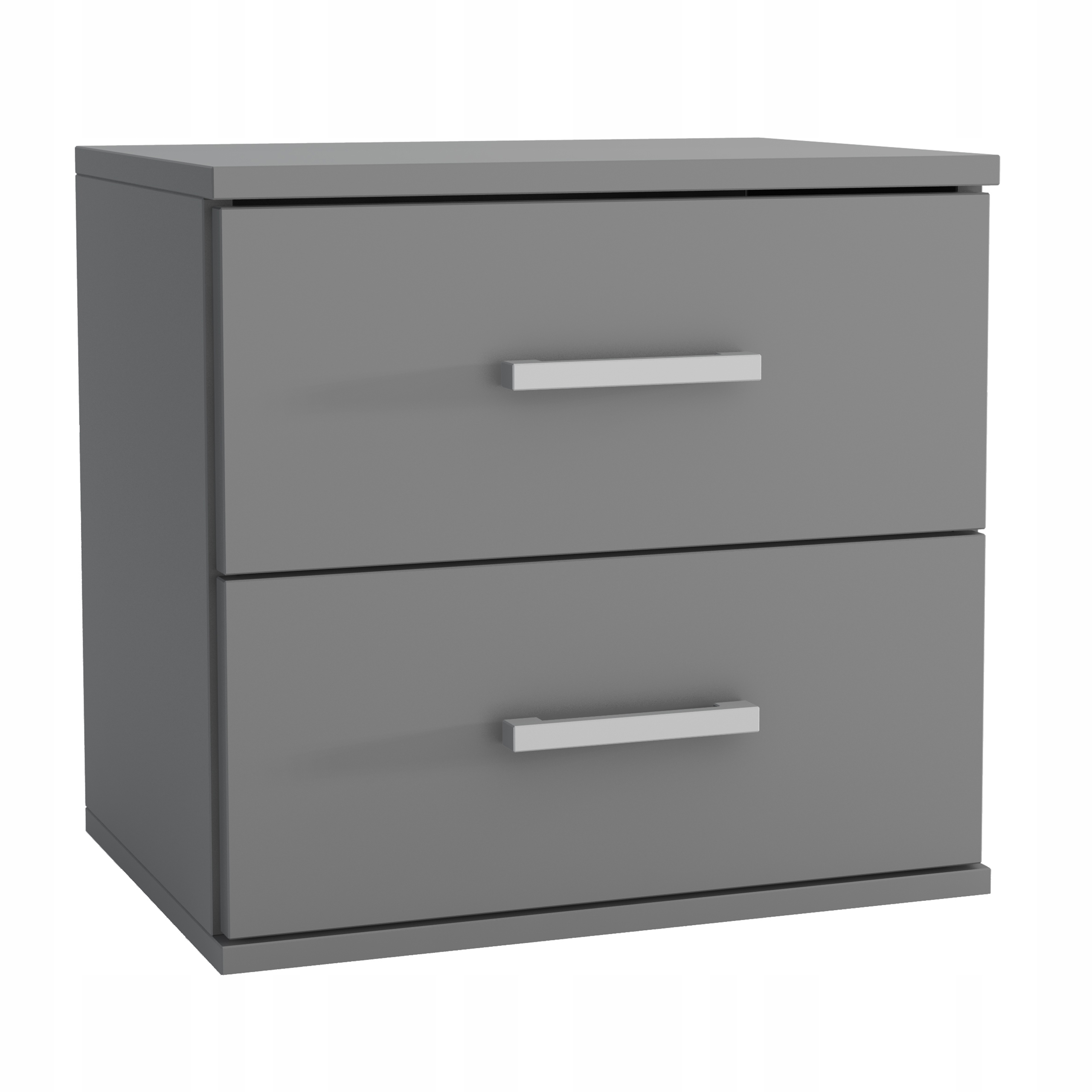 Noční Stolek Nocta 48 cm Zásuvky Noční stolek do ložnice Grafit