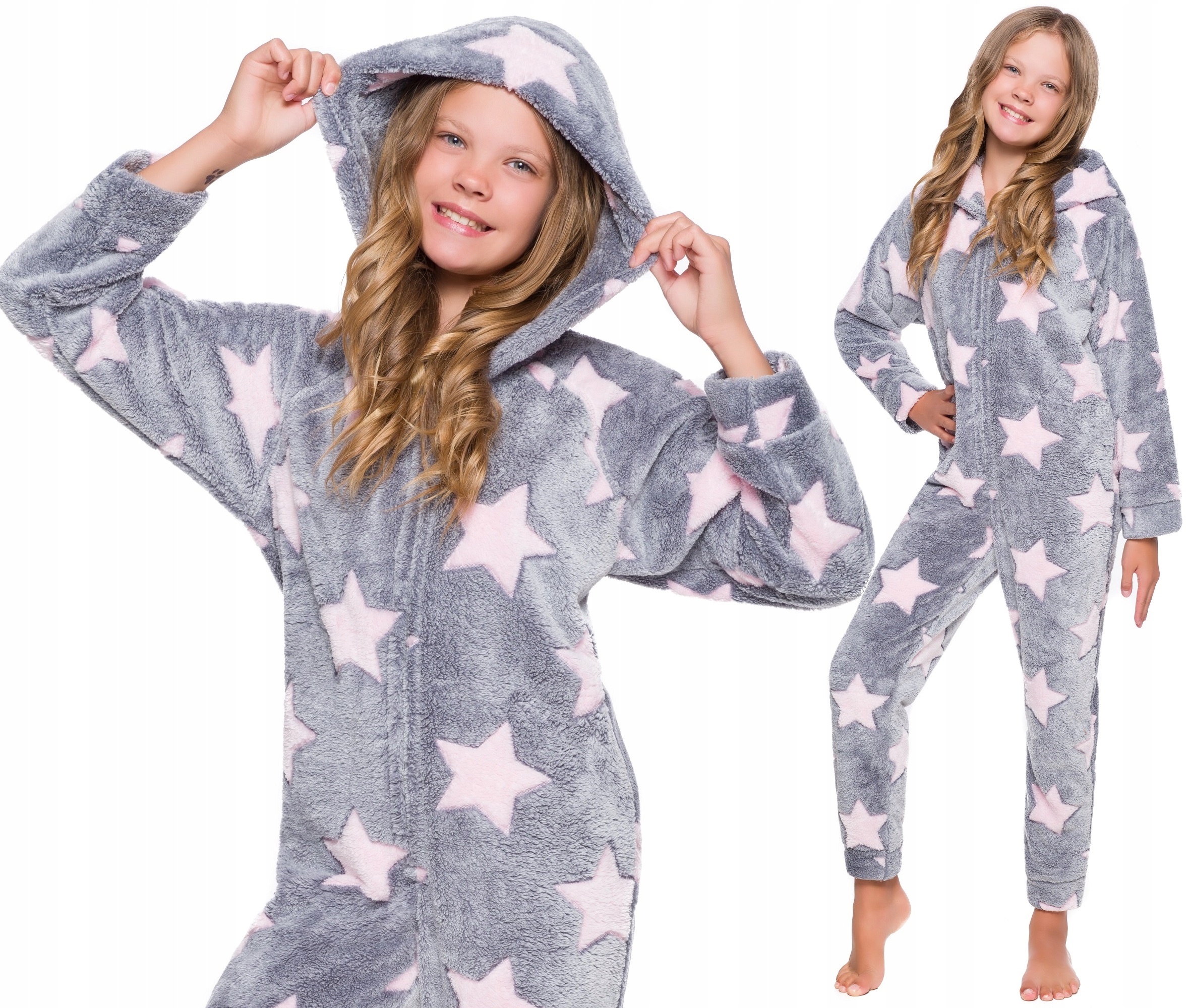 

Piżama Dziewczęcy Kombinezon Kaptur Onesie 164