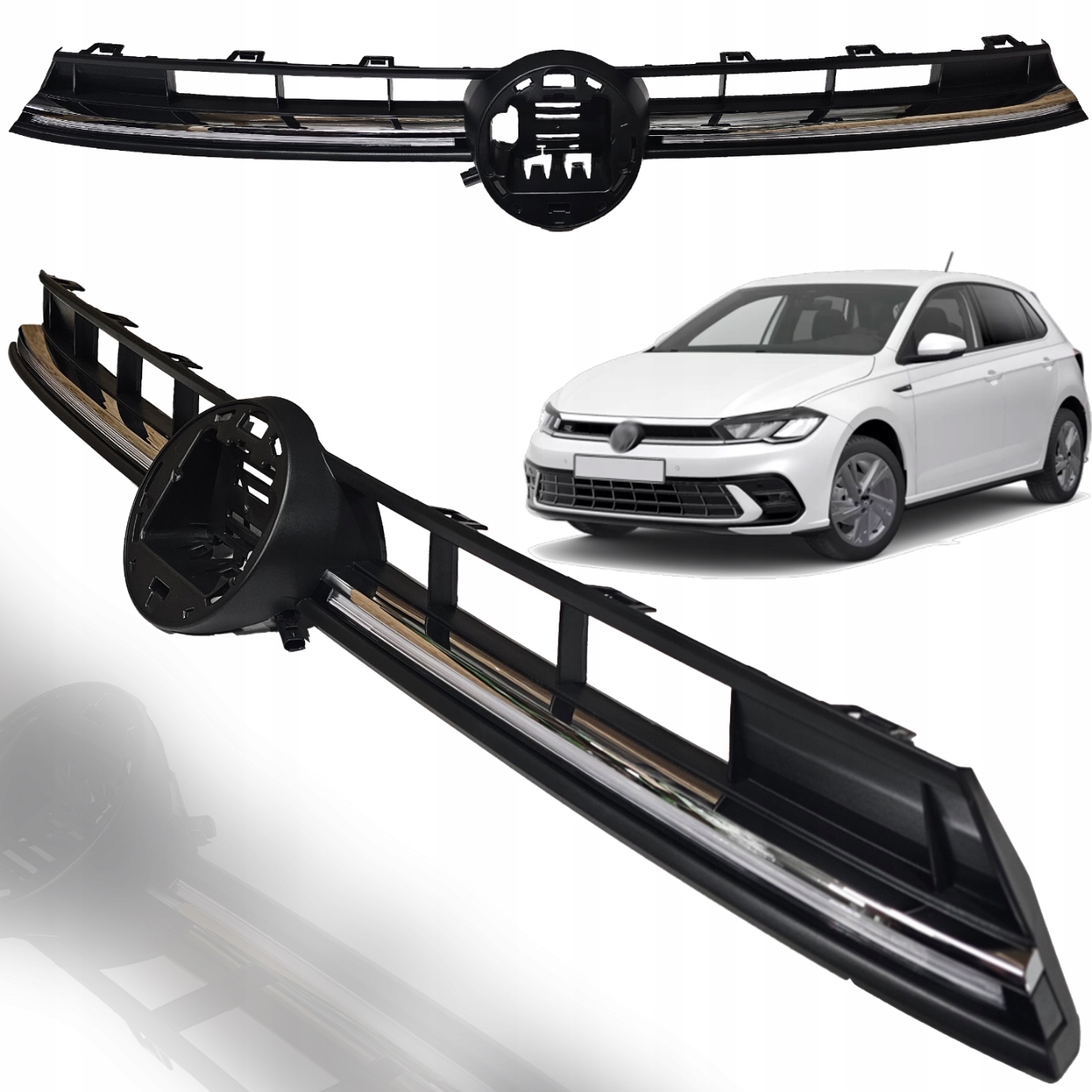 VW POLO 6 ATRAPA ZDERZAKA GRILL PRZÓD 2G 21r+ polift R-LINE z ledem HQ