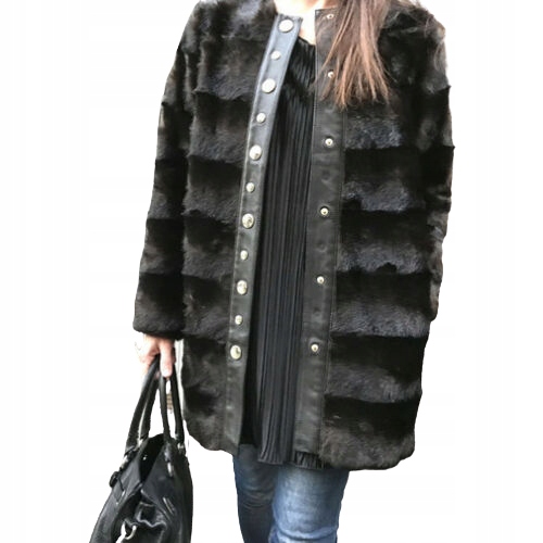 A915 ZARA FUTRO PŁASZCZ TRINNY WOODALL - L