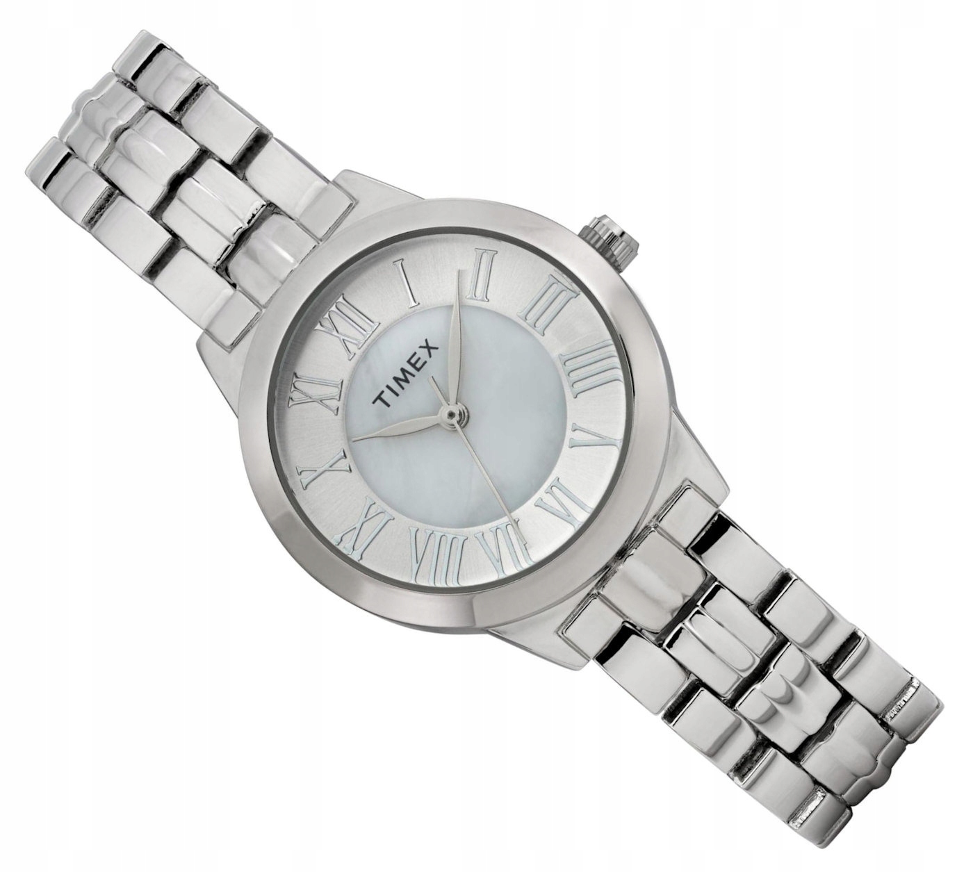 Dámské Bižuterní Stříbrné Kulatý Hodinky Timex Main Street TW2Y38400