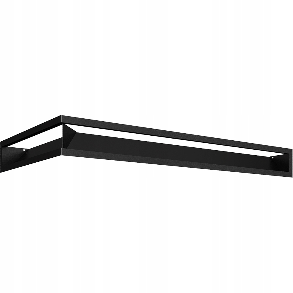 Ventilačná mriežka do krbu Kratki Luft Slim Rohová Pravá Čierna 40x80x9