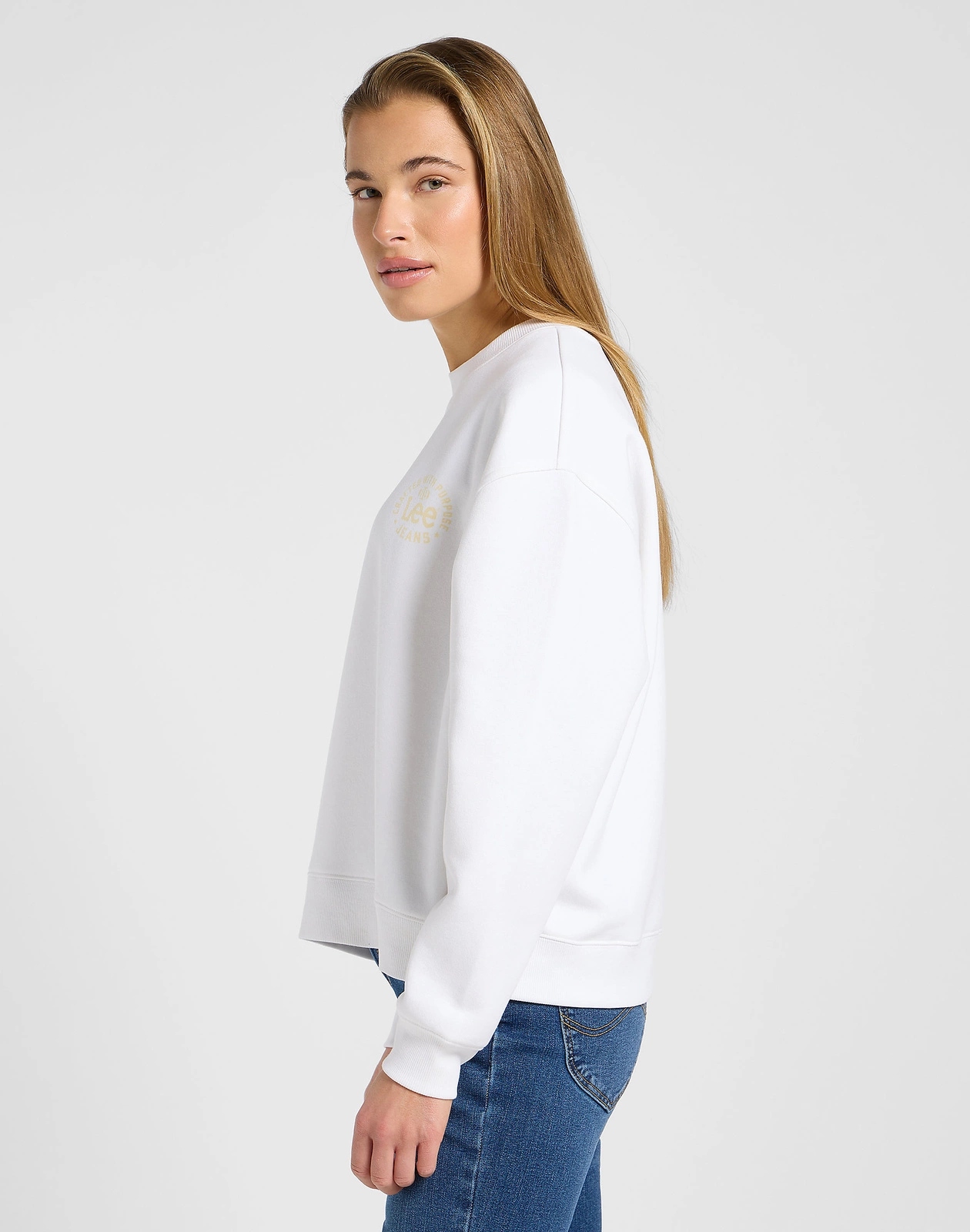 Dámská mikina Lee Crew Sweater Bright White 112371894 L