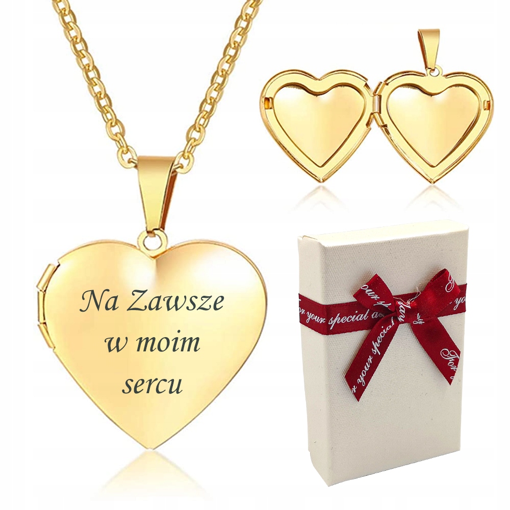 

Naszyjnik wisiorek serce otwierane sekretnik stal