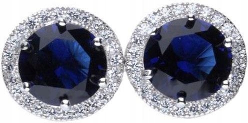 Stříbrné náušnice 925 elegantní modré 2,37g Unikátní design jako dárek