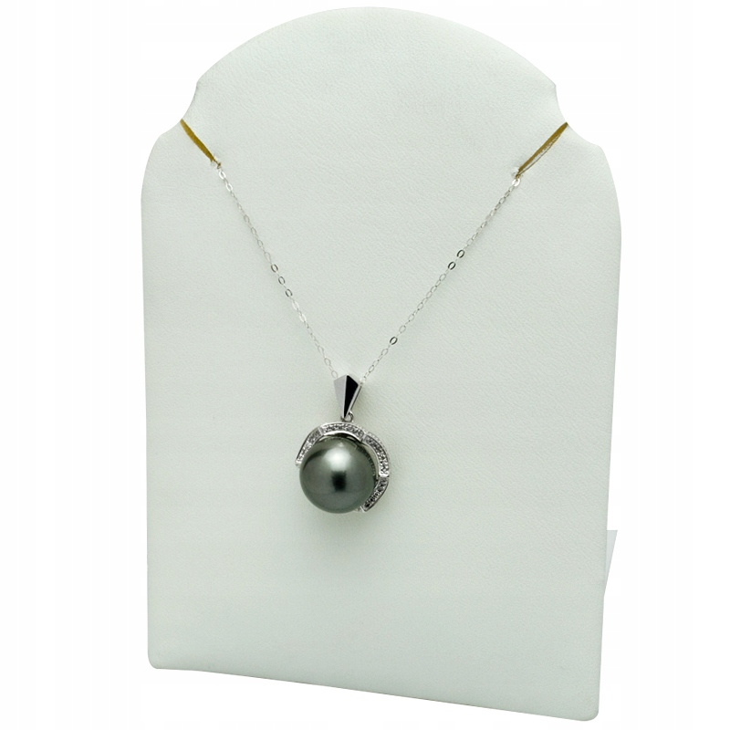 Zlatý 18K Řetízek S Perlou Tahiti A Brilianty