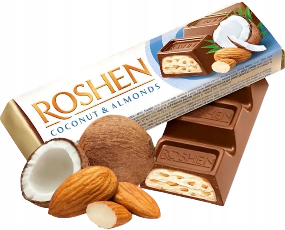 Baton Roshen Coconut and Almonds Kokos i Migdał 38g x 30 sztuk