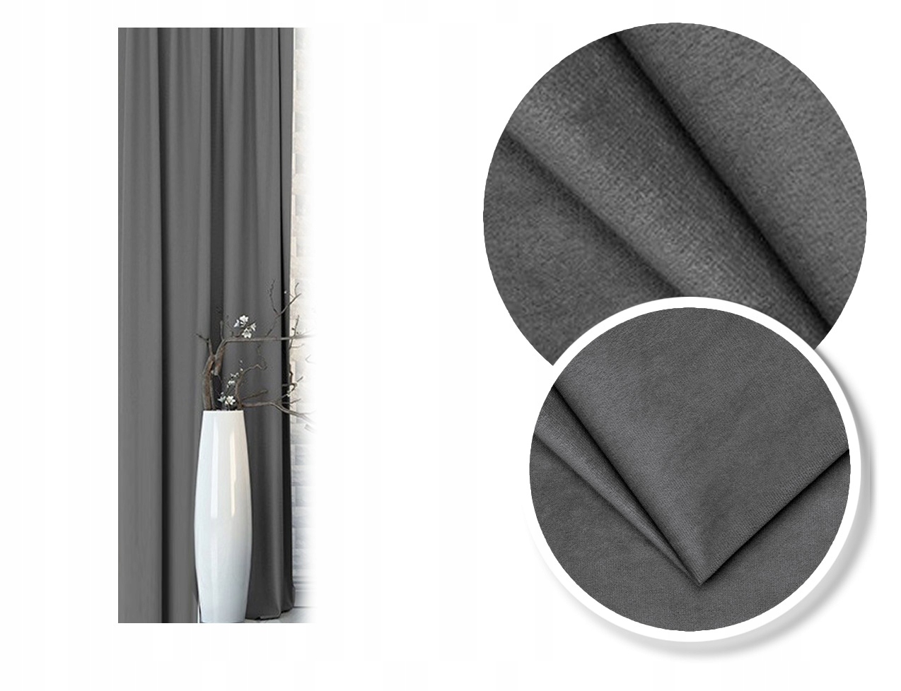 

Zasłony Gotowe Welur Velvet 250X140 Taśma Żabki