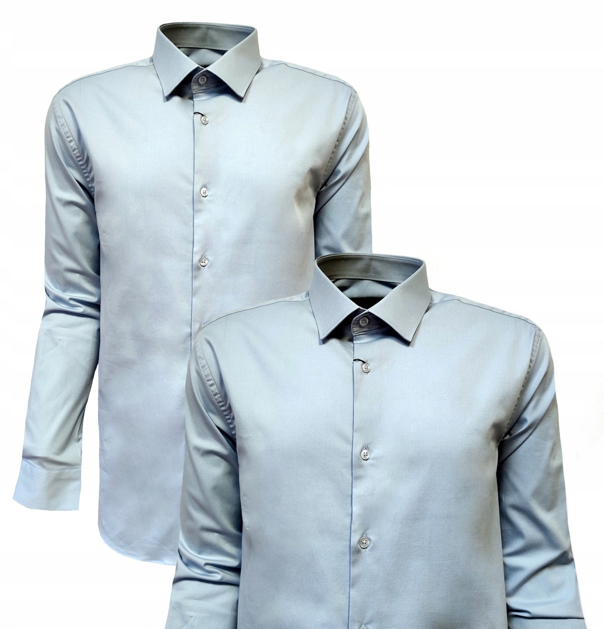 Pánská Návštěvnická Košile 97% Bavlna Modrá Hladká M