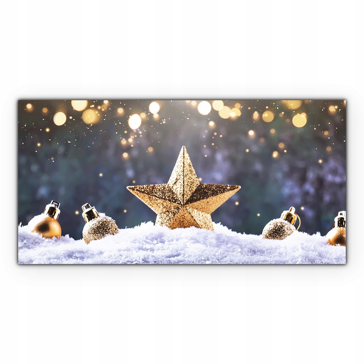 

Fotoobraz szklany Bożonarodzeniowy śnieg 100x50 cm