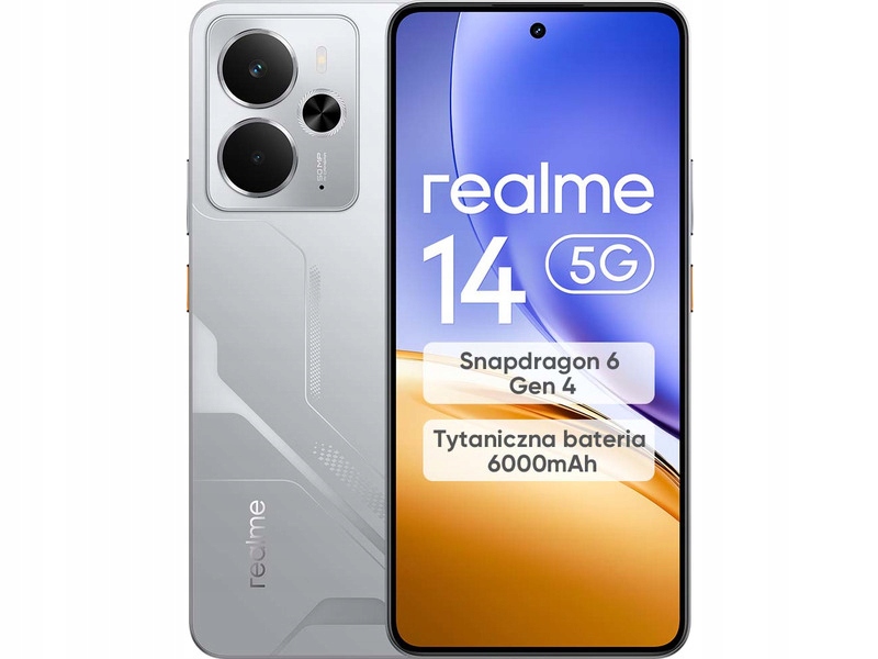 Smartfon Realme 14 8 Gb 256 Gb 5G srebrny 6000mAh
