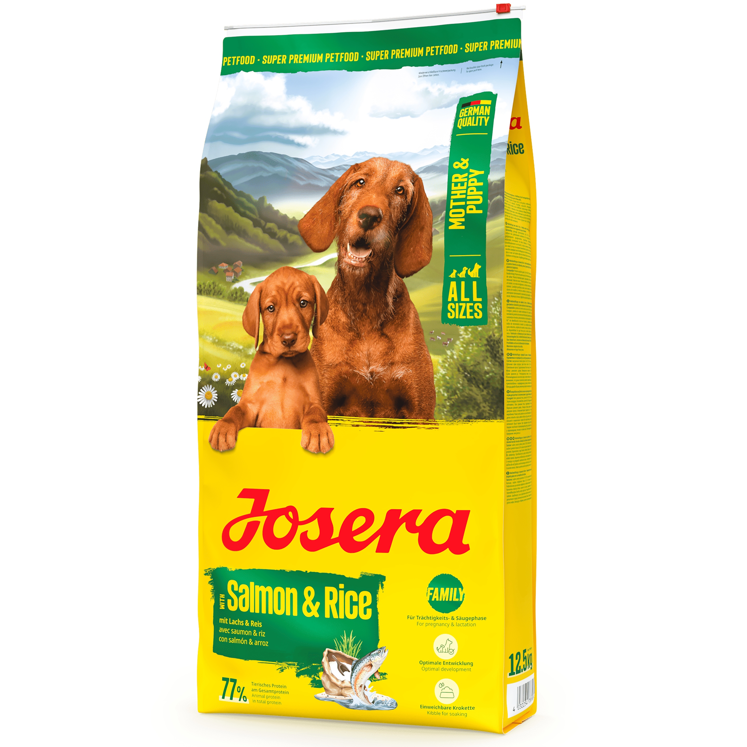Levně Josera A/s Mother Puppy Losos Rýže 12,5 kg Krmivo pro štěňata a kojící feny s lososem a rýží