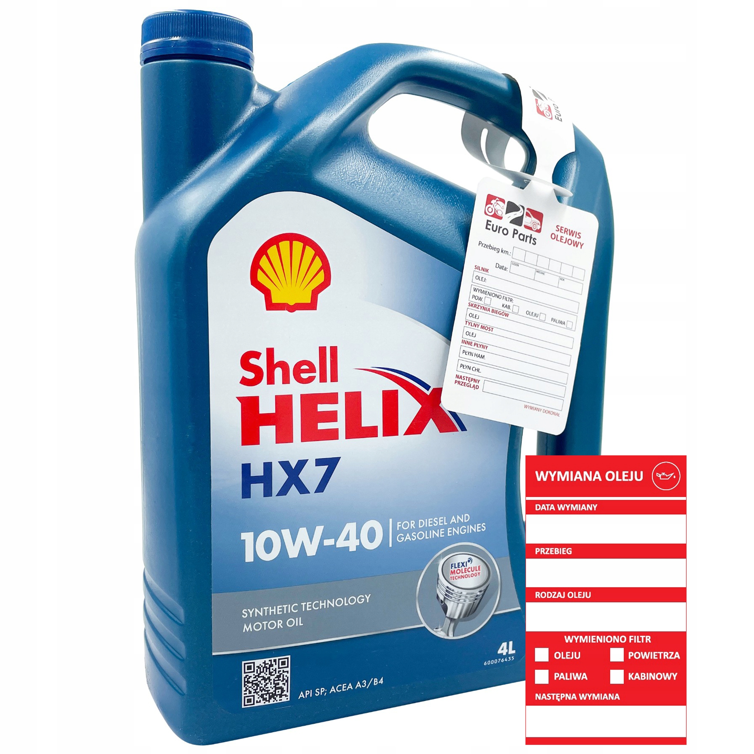 Olej silnikowy Shell HX7 10w40 4L półsyntetyczny zawieszka