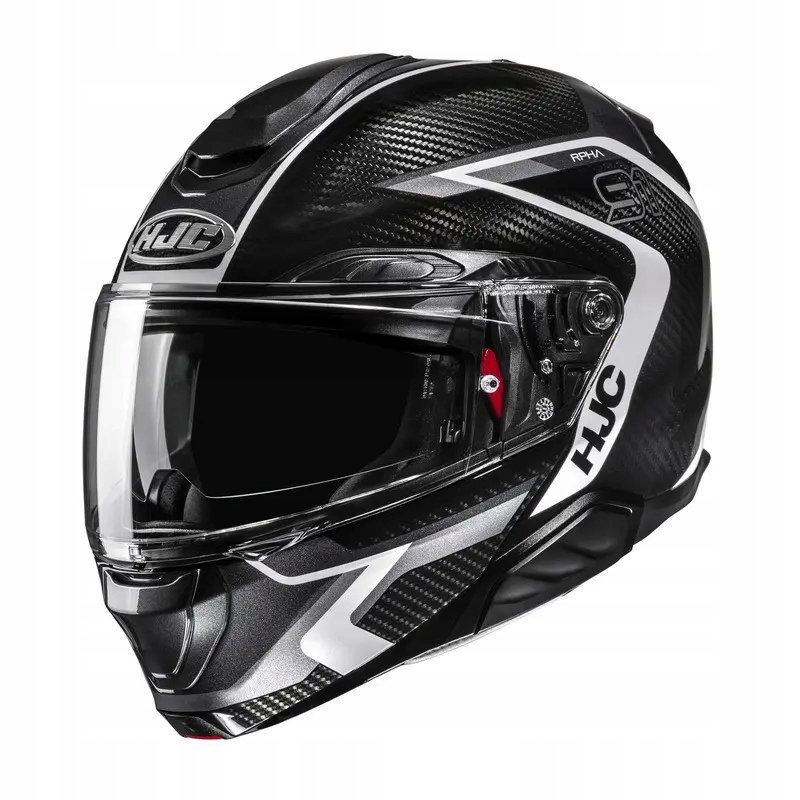 Výklopná prilba na motorku Hjc Rpha 91Carbon Lagos Black/White M
