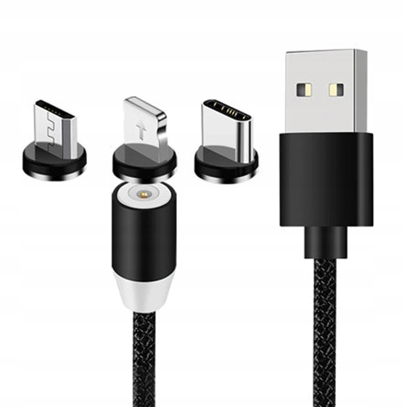 

Kabel magnetyczny Micro Usb-c iPhone 3w1 1m