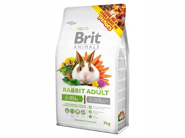 Levně Krmivo pro hlodavce Brit Rabbit Adult Complete 3 kg